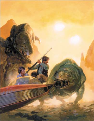 Dewback attaquant landspeeder